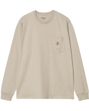 Carhartt Long Sleeve Pocket T-Shirt "Puddle" I030437 3Ge Xx" - Black