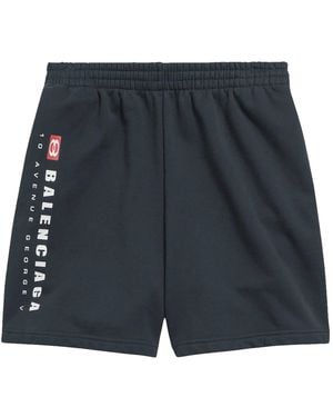 Balenciaga Unity Sport Shorts "Faded" 826385 Tsvb2 1083" - Black