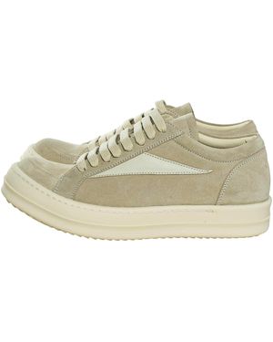 Rick Owens Scarpe Pelle Vintage Low "Pearl Dirty Milk Milk" Ro01F6888 Lvslco 08311" - Black