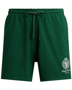 Polo Ralph Lauren Heavyweight Jersey Knit Graphic Pull-On Shorts 710A13263001" - Green