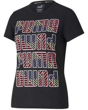 PUMA Graphics Crew Tee Q2 Seasonal Print" 518969 08" - Black