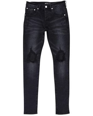 Purple Brand Low Rise Slim Fit Jeans With Slim Leg P002 Blb" - Black