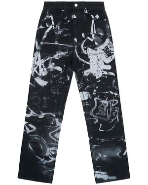 RTA Lost Frequencies Ricardo Graffiti Slim-Fit Jeans Mlfqd1057 J2116Grfgp" - Black