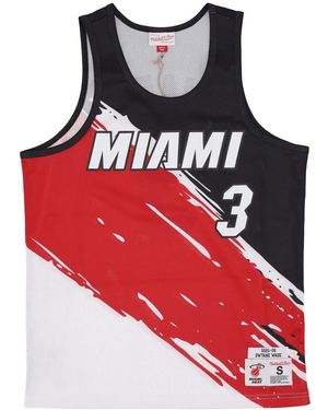 Mitchell & Ness Paint Brush Nn Mesh Tank "Heat Dwyane Wade" Tnmk5123 Mheyydwamtwh" - Black