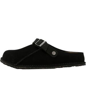 Birkenstock Lutry Premium Suede Leather 1025323" - Black