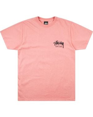 Stussy Basic New York Tee "Coral" Stus28" - Pink