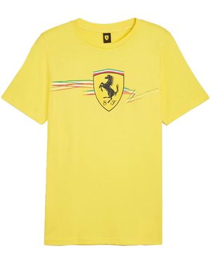 PUMA Scuderia Ferrari Race Big Shield T-Shirt "Speed" 627055 03" - Yellow