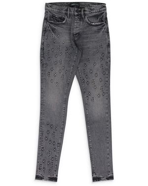 Purple Brand Embossed P001 Denim Prpmjns 0017" - Black