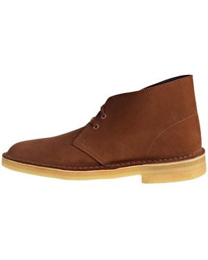 Clarks Originals Desert Boot "Dark Tan Suede" 18547 Dark Tan Suede" - Brown