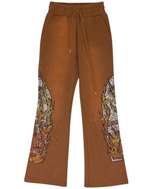 Who Decides War Flame Glass Joggers 1120010031Fs" - Black