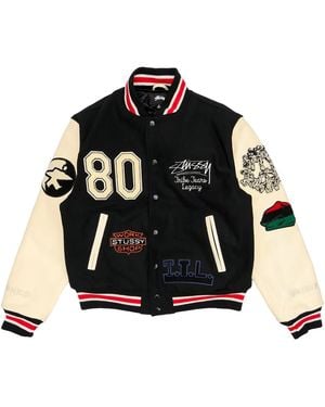 DENIM TEARS Stussy Our Legacy Ttl Varsity Jacket Dt519" - Black