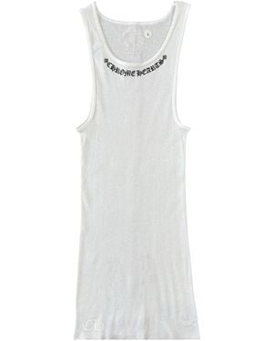 Chrome Hearts Mayumi Foti Neck Logo Tank Top Chrm1230" - Black
