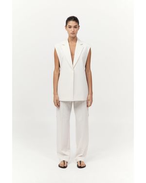 St. Agni Relaxed Side Tie Vest - White