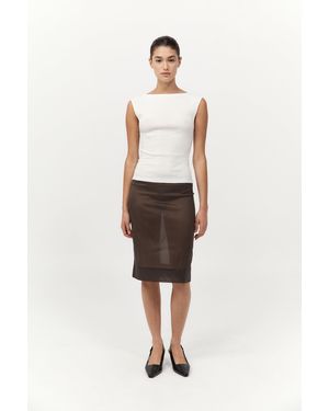 St. Agni Transparent Skirt - White