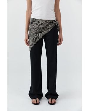 St. Agni Savannah Silk Scarf - Black