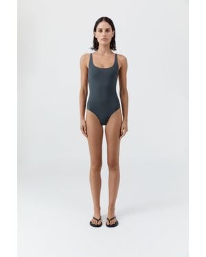St. Agni Slim Scoop One Piece - Blue