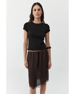 St. Agni Fine Lace Skirt - Black