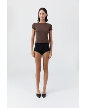 St. Agni Wool Tailored Mini Short - Multicolor