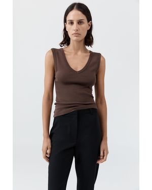 St. Agni Organic Cotton 90S Top - Black