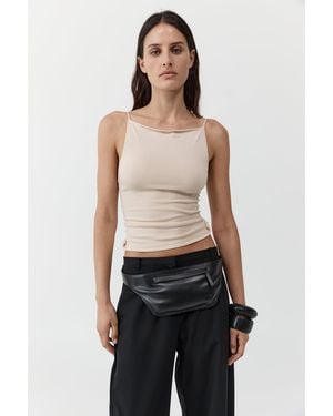 St. Agni Twist Back Knit Top - Black