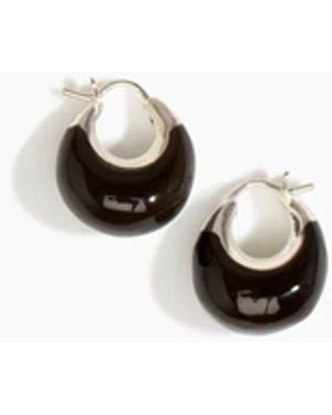 Dinosaur Designs Small Crescent Earrings By - White