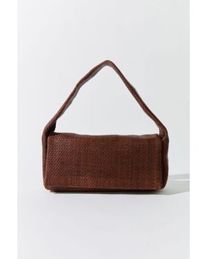 St. Agni Woven Slim Satchel - Brown