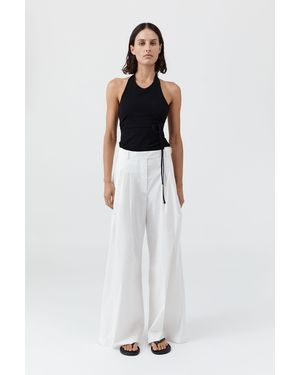 St. Agni Soft Jersey Halter Top - White