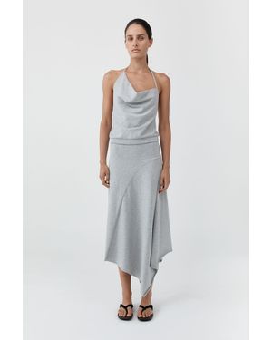 St. Agni Asymm Drape Skirt - White