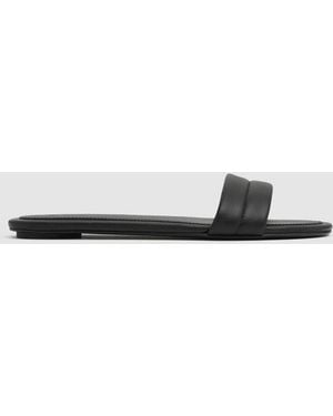 St. Agni Stitch Detail Slide - Black