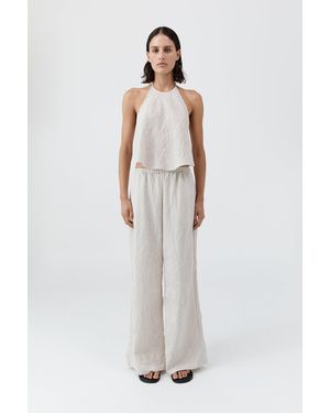 St. Agni Crushed Halter Top - White