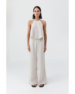 St. Agni Crushed Halter Top - White