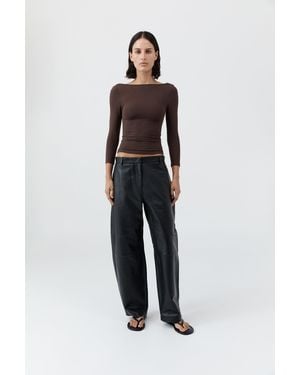 St. Agni Soft Jersey Ballerina Top - Multicolour