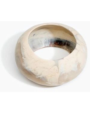 St. Agni Boulder Bangle By Dinosaur Designs - White