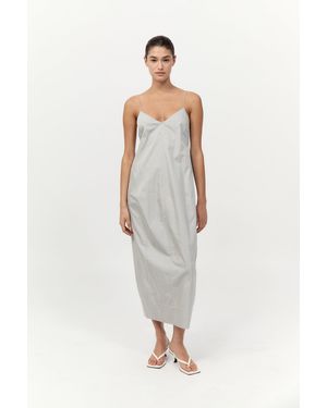 St. Agni Paper Taffeta Cocoon Dress - White