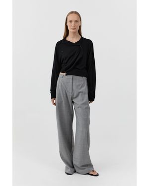 St. Agni Superfine Merino Wool Cardigan - Black