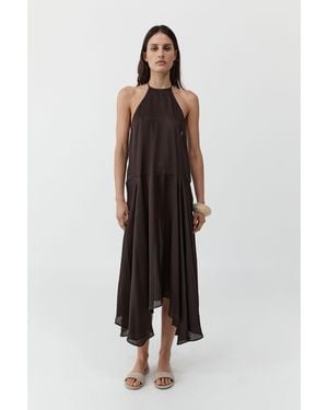 St. Agni Silk Handkerchief Halter Dress - Multicolour