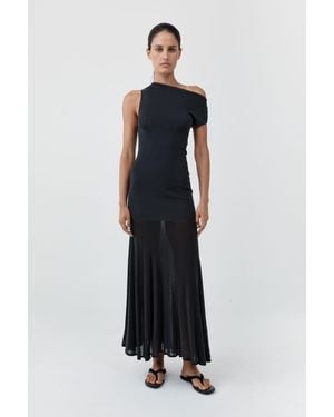 St. Agni Fine Jersey Circle Hem Dress - White