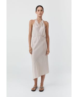 St. Agni Silk Wrap Dress - White
