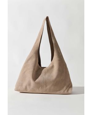 St. Agni Suede Soft Bag - Natural