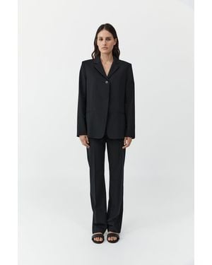 St. Agni 90S Wool Blazer - Black