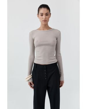 St. Agni Baby Wool Long Sleeve Top - Gray