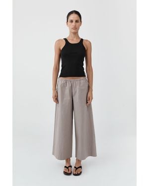 St. Agni Technical Cotton Cropped Drawstring Pants - Multicolor