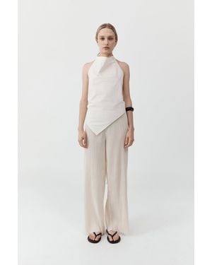 St. Agni Cotton Tie Top - White