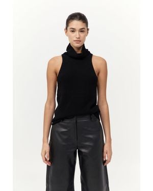 St. Agni Cashmere Blend Top - Black
