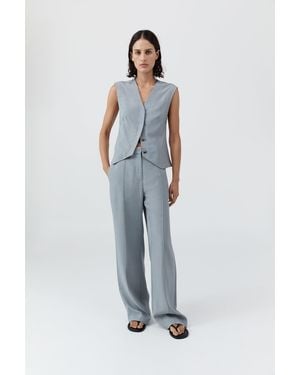 St. Agni Minimal Tailored Vest - Blue