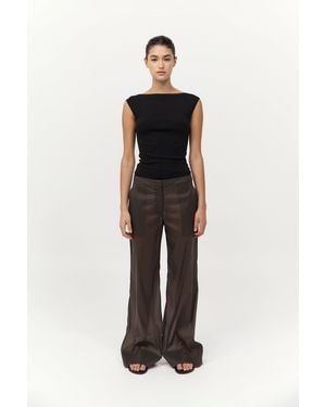 St. Agni Tailored Transparent Pants - Multicolor