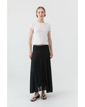 St. Agni Fluid Jersey Skirt - White