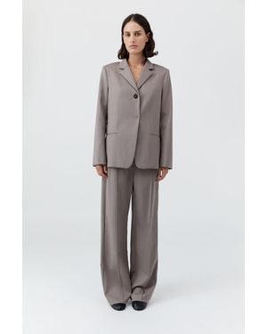 St. Agni 90S Wool Blazer - Gray