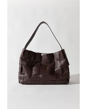 St. Agni Woven Large Tote - Brown