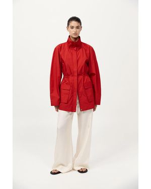 St. Agni Paper Taffeta Parka - Red